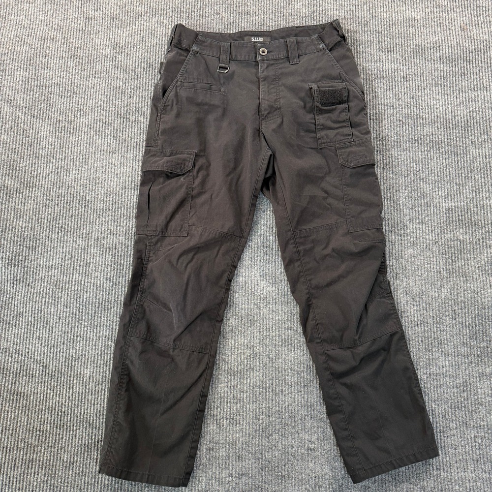 5.11 Tactical Mens Cargo Pants 32 x 30 Black Ripstop Multi Pocket Utility